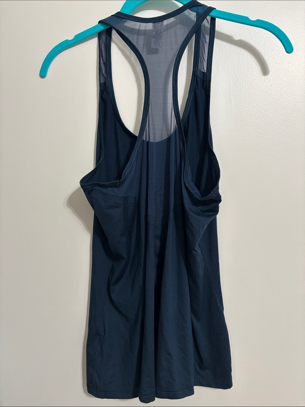 Athleta Navy Racerback Mesh-Back Performance Tank - Picture 3 of 3